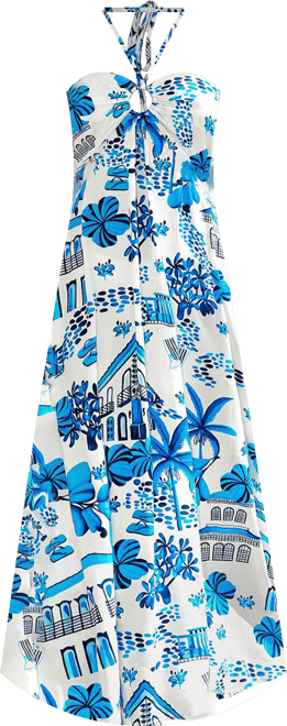 Women's Pineapple Bliss Tropical Maxi Beach Dress
