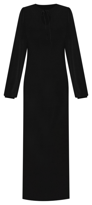 Women's Poet Sleeve Tie Neck Maxi Dress