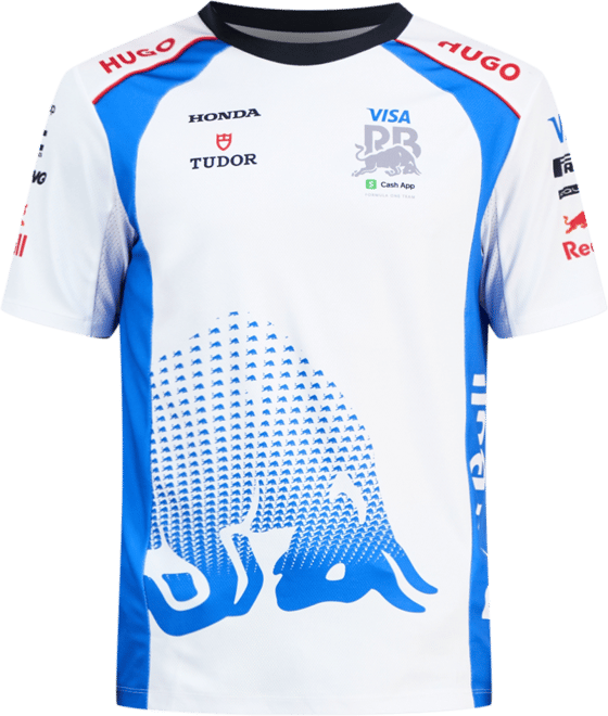 Men's Oversized Short Sleeve Crewneck Sponsor Logos Graphic T-Shirt