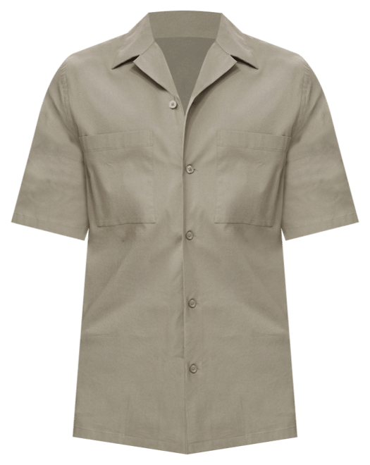 Men's Pockets and Bowling Collar Shirt