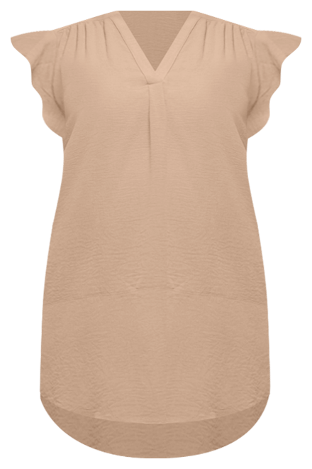 Plus Size V-Neck Cap Sleeve Knee Length Pocket Dress