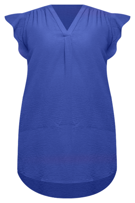 Plus Size V-Neck Cap Sleeve Knee Length Pocket Dress