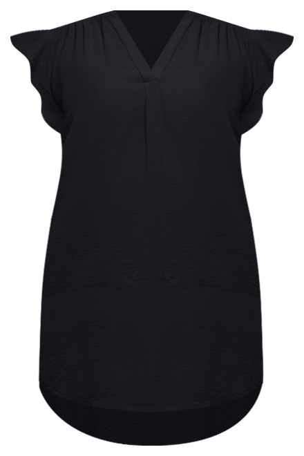 Plus Size V-Neck Cap Sleeve Knee Length Pocket Dress