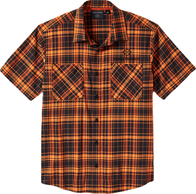 Men's H-D® TECH Coolmax® Plaid Short Sleeve Shirt