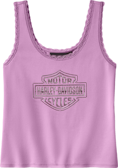 Women's Essential Bling Lace Trim Tank