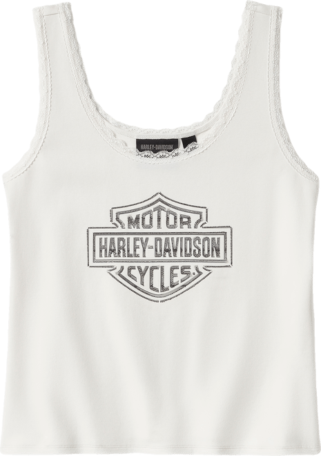 Women's Essential Bling Lace Trim Tank