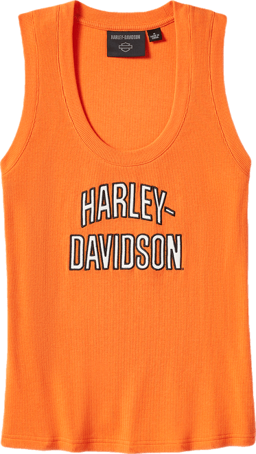 Essential Arched Font Ribbed Tank