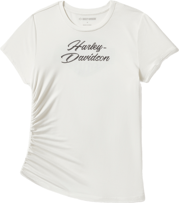 Women's Essential Bling Ruched Short Sleeve Top