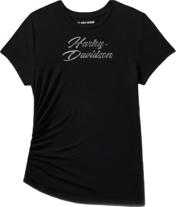 Women's Essential Bling Ruched Short Sleeve Top