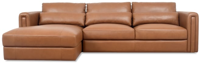 Touville 2-Pc. Leather Sectional with Chaise, Exclusively at Macy's