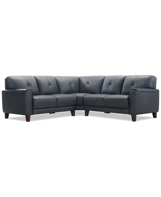 Ashlinn 3-Pc. Leather L Sectional, Exclusively at Macy's