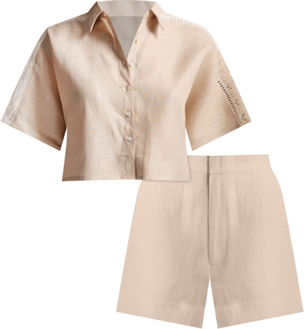 Women's Boxy Shirt with Lace Set