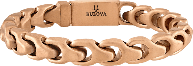 Rose Gold-Tone Ip Stainless Steel Link Bracelet