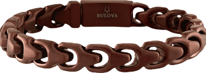 Brown-Tone Ip Stainless Steel Link Bracelet