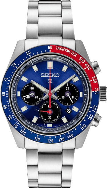 Men's Chronograph Solar Prospex Speedtimer Stainless Steel Bracelet Watch 42mm