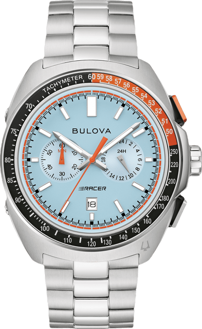 Men's Chronograph Racer Stainless Steel Bracelet Watch 42mm