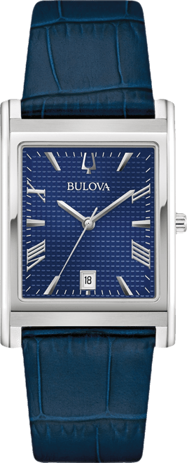 Men's Sutton Blue Leather Strap Watch 29mm