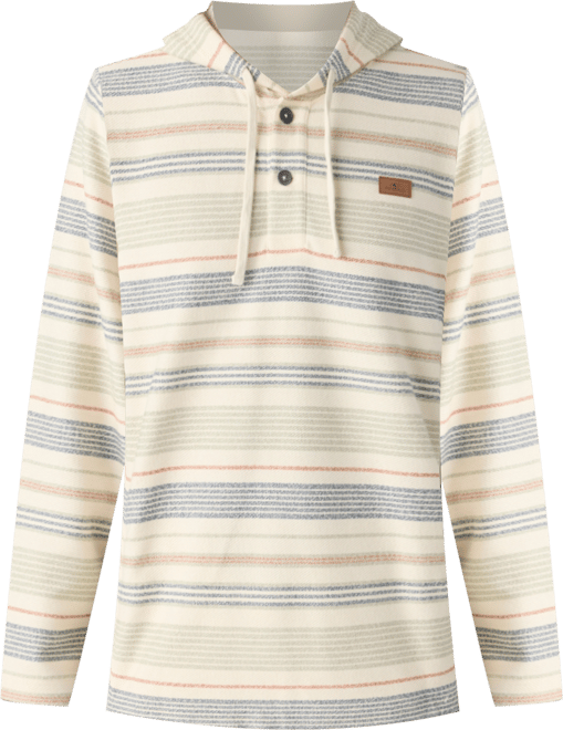 Men's Bavaro Stripe Poncho Fleece Tops