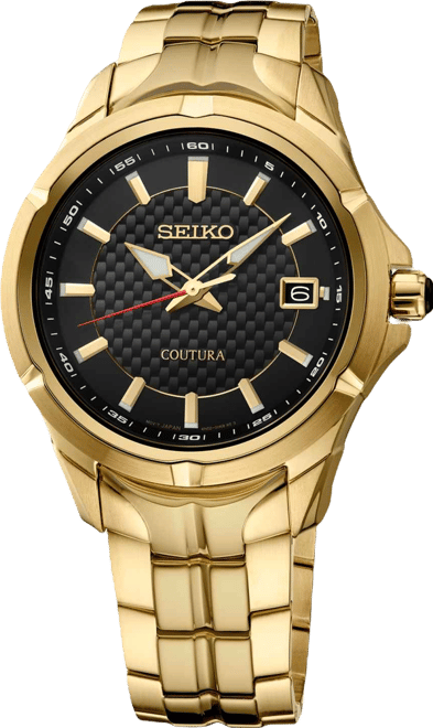 Men's Coutura Gold-Tone Stainless Steel Bracelet Watch 41mm