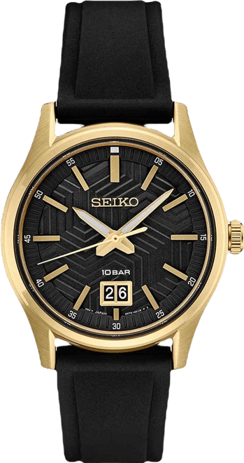 Men's Essentials Black Silicone Strap Watch 40mm