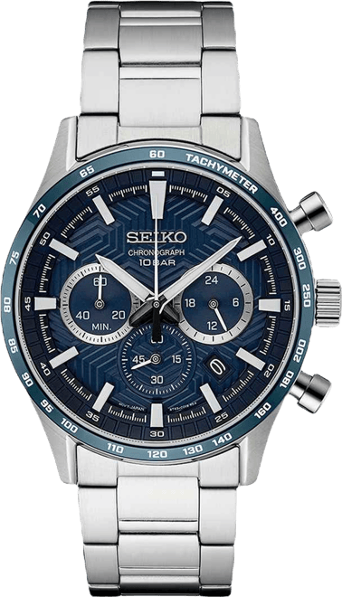 Men's Chronograph Essentials Stainless Steel Bracelet Watch 43mm