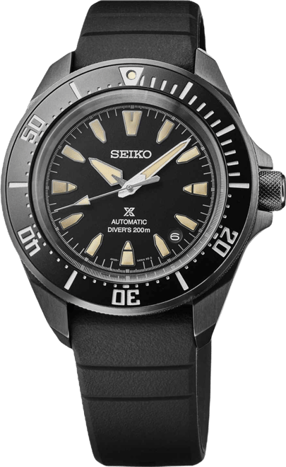 Seiko Men's Automatic Prospex Diver Black Silicone Strap Watch