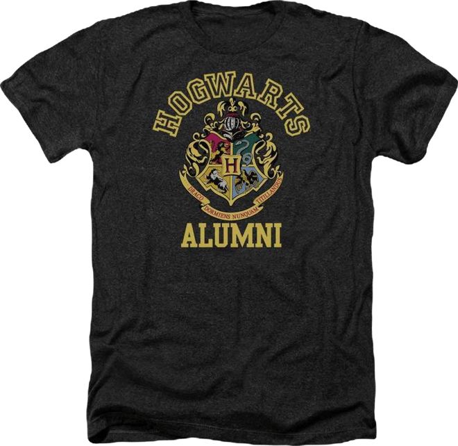 Mens Hogwarts Alumni Adult Heather Tee / T-Shirt
