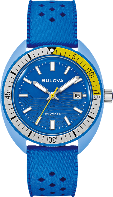 Men's Snorkel Blue Hnbr Rubber Strap Watch 41mm