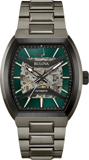 Men's Maquina Automatic Gray Stainless Steel Bracelet Watch 40mm