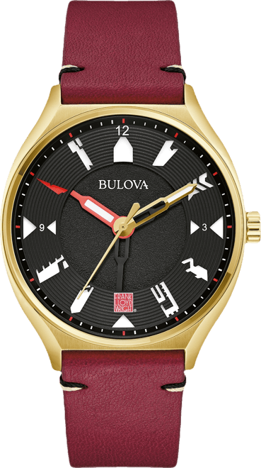 Special Edition Men's Frank Lloyd Wright Automatic Burgundy Leather Strap Watch 40mm