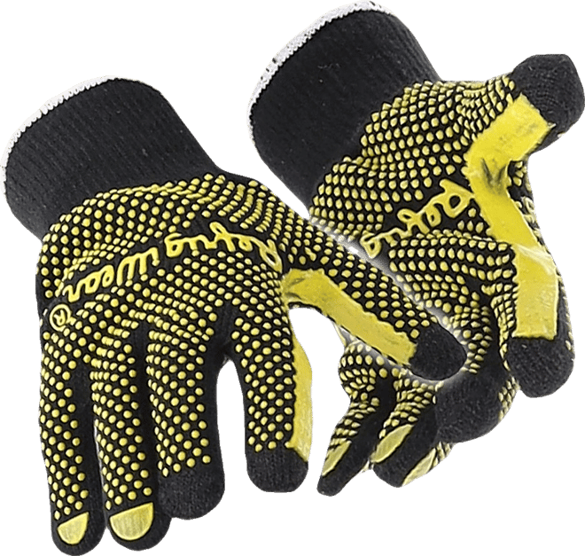 Men's Touchscreen Double Dot Grip Hi Vis Glove (Pack of 12 Pairs)