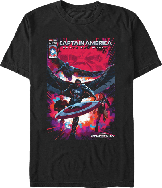 Men's Captain America New Team Short Sleeve T-Shirt