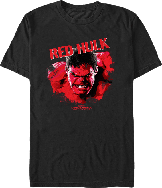 Men's Red Hulk Bust Short Sleeve T-Shirt