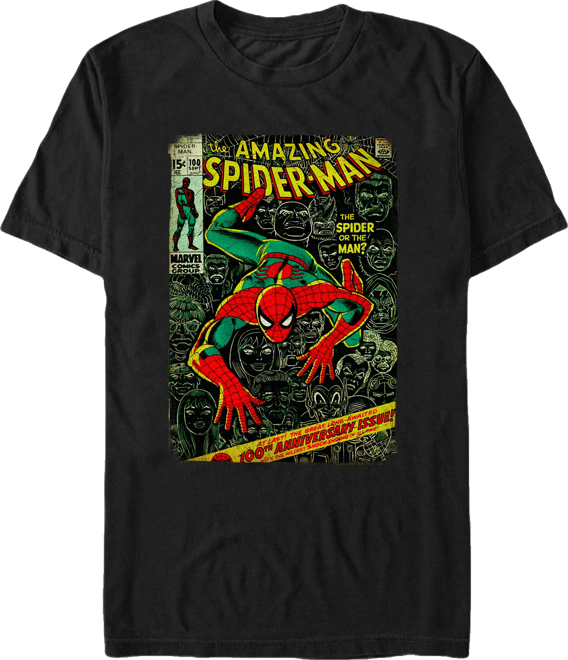 Men's Spidey Front Cover Short Sleeve T-Shirt