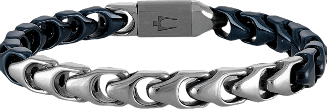 Men's Two-Tone Stainless Steel Link Bracelet