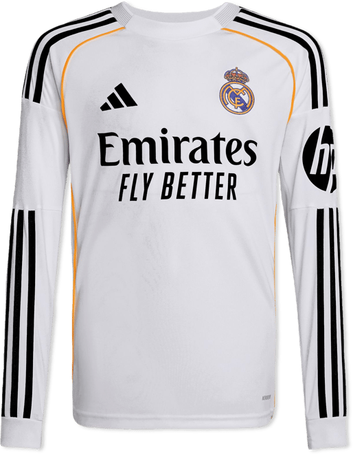 レアル・マドリード MBAPPÉ 9 長袖ジャージ L adidas Youth Real Madrid Kylian Mbappé #9 2025 Home Long Sleeve