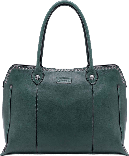 Women's Genuine Leather Soul Stud Satchel Bag