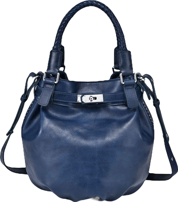 Women's Genuine Leather Pumpkin Bucket Bag