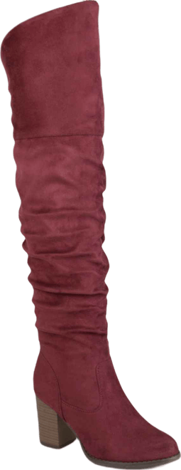 Women's Kaison Wide Calf Stacked Heel Over The Knee Boots