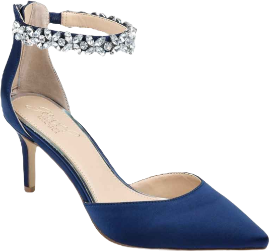 Women's Raleigh Rhinestone Ankle Strap Evening Pumps