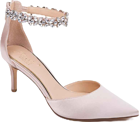 Women's Raleigh Rhinestone Ankle Strap Evening Pumps