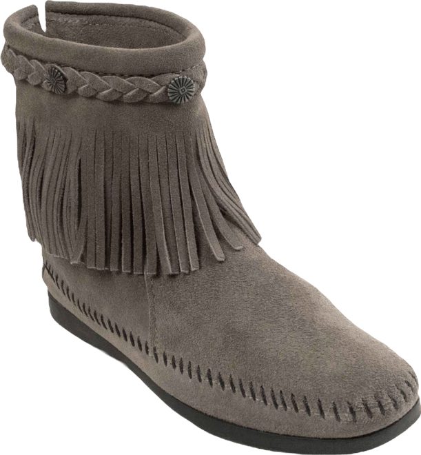Women's Suede High Top Back Zip Boots