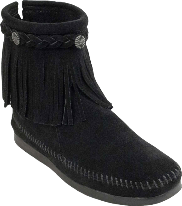 Women's Suede High Top Back Zip Boots