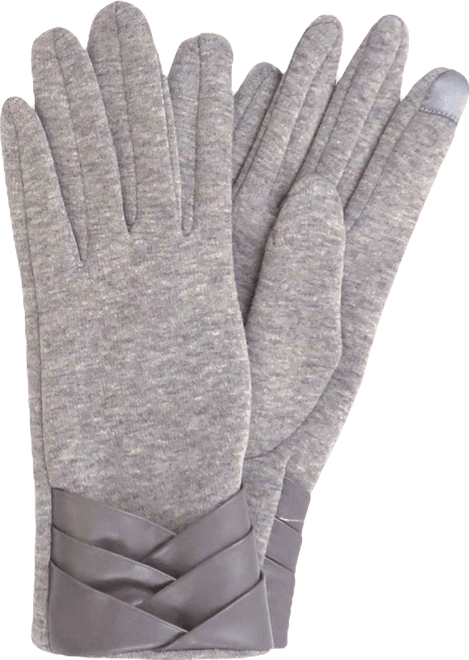 Women's Pleated Cuff Jersey Touchscreen Gloves
