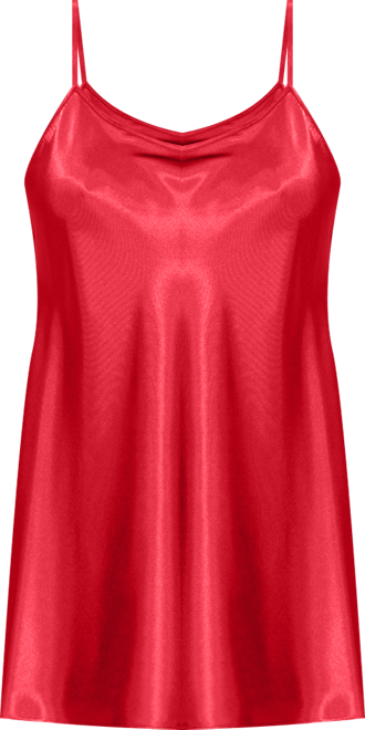 Women's Ultra Soft Satin Chemise Lingerie with Adjustable Straps