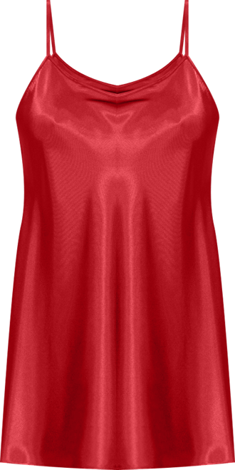 Women's Ultra Soft Satin Chemise Lingerie with Adjustable Straps