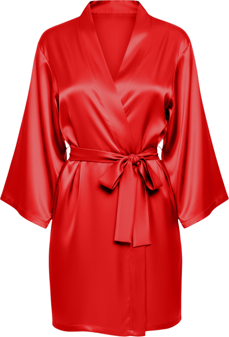 Women's Marina Lux 3/4 Sleeve Satin Lingerie Robe