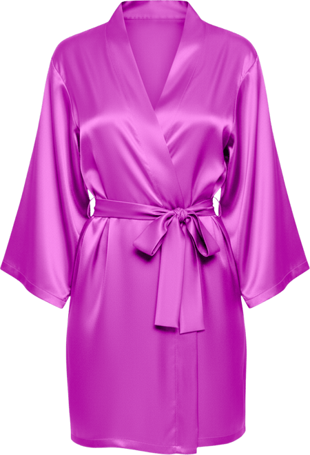 Women's Marina Lux 3/4 Sleeve Satin Lingerie Robe
