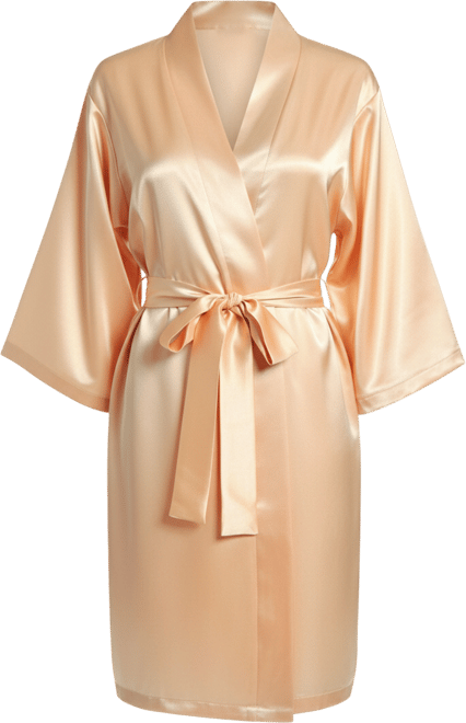 Women's Marina Lux 3/4 Sleeve Satin Lingerie Robe