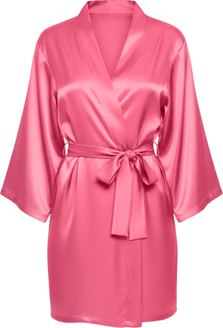 Women's Marina Lux 3/4 Sleeve Satin Lingerie Robe